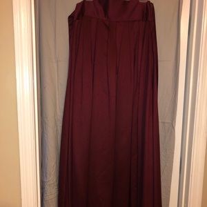 Long burgundy skirt